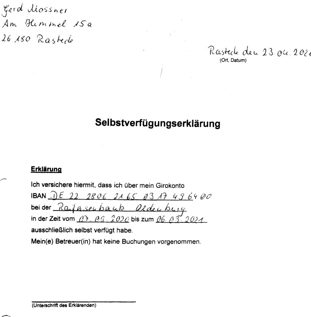 Einwilligungserklärung